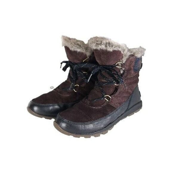 Sorel Women's TIVOLI US 9 Cattail Brown Lined Faux Fur Lace Up Snow Boots - Picture 1 of 16